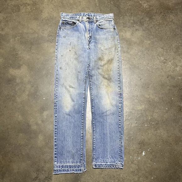 Vintage 70s Levi's 505 Blue Regular Fit Talon Jeans 28x30 - Picture 1 of 7